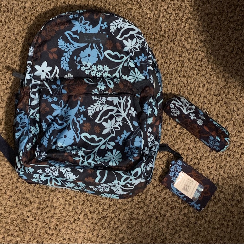 Vera Bradley Campus backpack with accessories